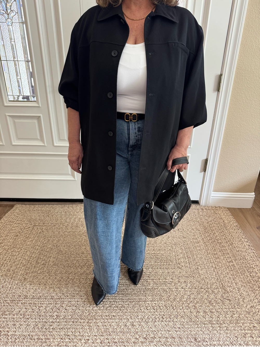 Vintage Y2K Claiborne Button-Up Shirt Jacket - Classic Oversized Style
